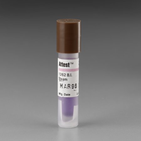 Indicator Attest™ Sterilization Biological Indicator Vial Steam (25/BX 4BX/CS) by Solventum Corporation  ID 1262P